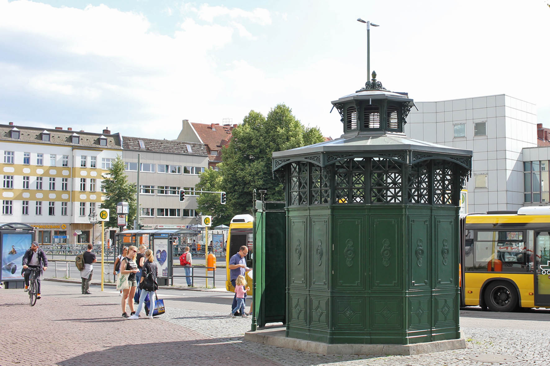 Café Achteck - Alt-Tegel - an example of Berlin's classic 19th century green cast iron public toilets