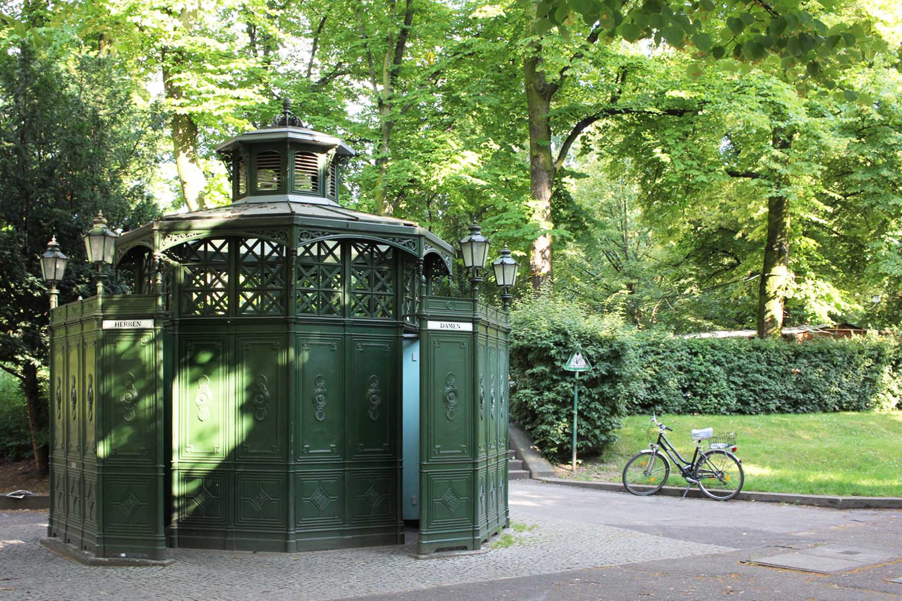 Café Achteck - Rüdesheimer Platz - an example of Berlin's classic 19th century green cast iron public toilets