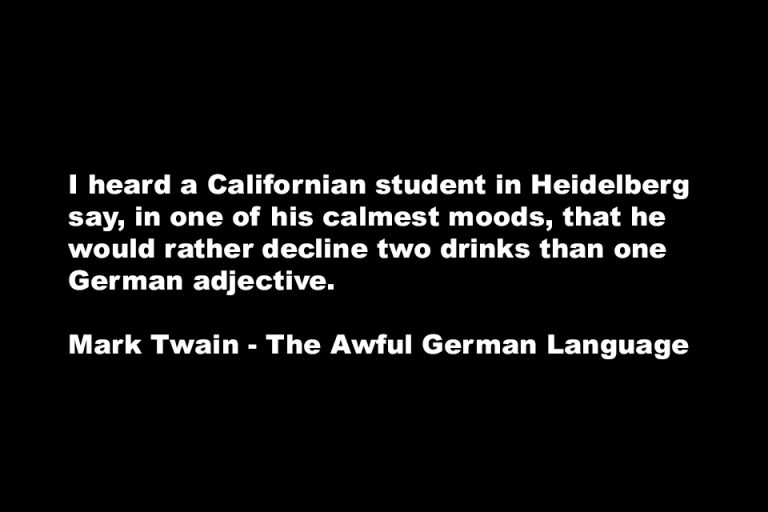mark twain essay german language