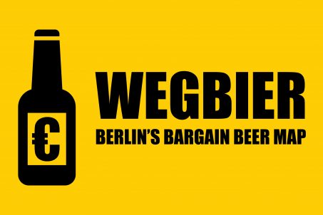 Wegbier: Berlin’s Bargain Beer Map Logo - Where to get a cold half-litre bottle of Berliner Kindl Jubiläums Pilsener for 1€ or less in the German capital.