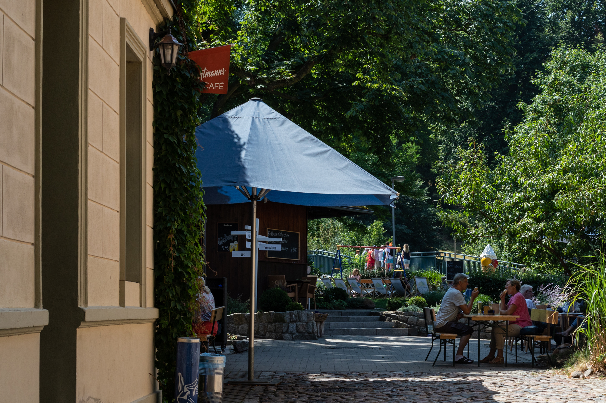 Wartmann’s Eiscafe in Klein Glienicke - a former East German enclave separated from West Berlin by the Berlin Wall and only accessible with special permission